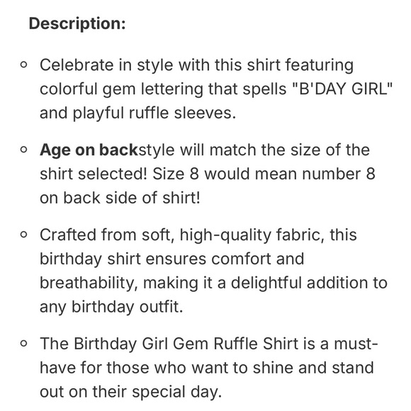 White Ruffle Sleeve Gem Lettering Tee - Picture 3 of 6